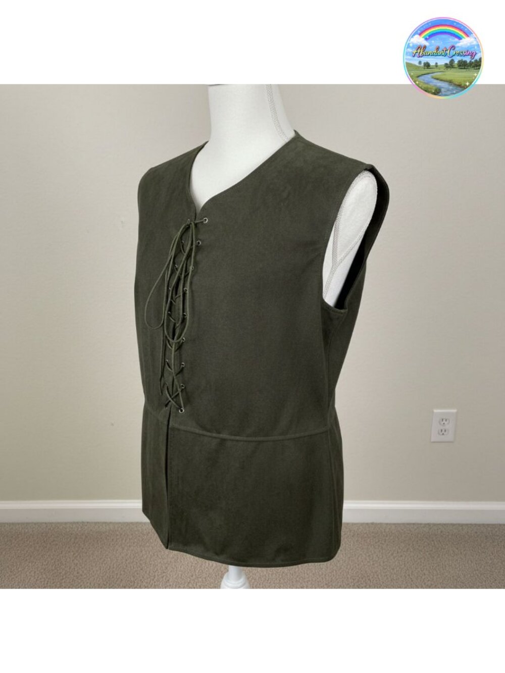 Men's Faux Leather Lace-Up Vest Renaissance Pirate Steampunk Costume Waistcoat